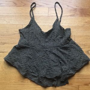 Dark green crop top
